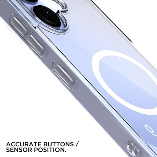 Image of Amazon Basics Back Cover for Vivo V60 Lite 5G Mag-Safe Shockproof PC + TPU Protective Case Magnetic Support Bumper Case (Transparent Mag-Safe)
