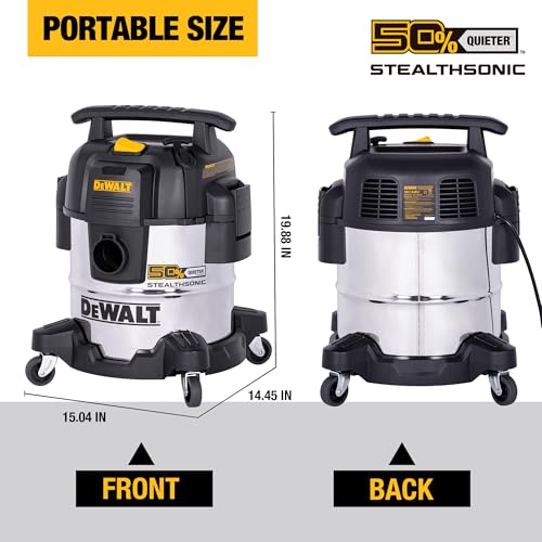 DEWALT 5 Gal 4 HP STEALTHSONIC Shop Vacuum Wet and Dry DXV05S-QTB - image 7
