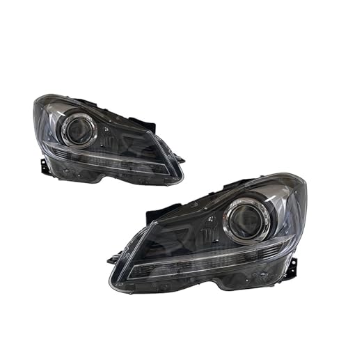 Phares pour Mercedes Classe C W204 2011-2014 halogène avec DRL et clignotant dynamique