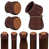 Chair Leg Protectors for Hardwood Floors, 16 PCS Silicone Chair Leg Floor Protectors with Indivisible Felt Pads, Move Furniture Quietly and Protect Your Floors from Scratches
