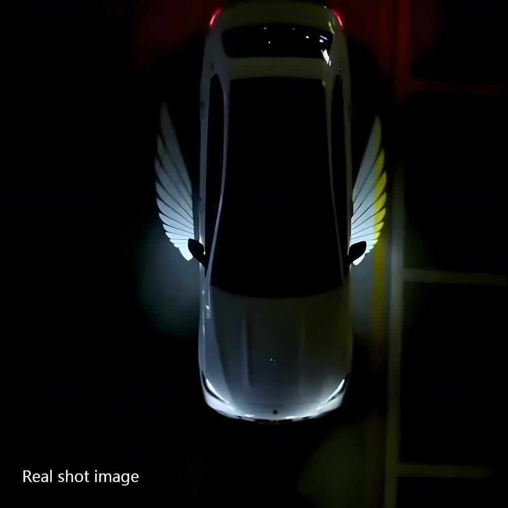 2X Rearview Mirror Welcome Lights Car Door Puddle Lights Ultra-Bright 3D Ghost Shadow floor Light Accessories fit for Cadillac ATS 2013-2019 CTS 2014-2019 CT4 2019-2024 CT5 2019-2023 CT6 2016-2022