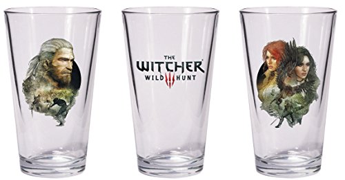 Dark Horse Deluxe The Witcher 3 Wild Hunt Geralt & Triss with Yennefer Pint Glass Set