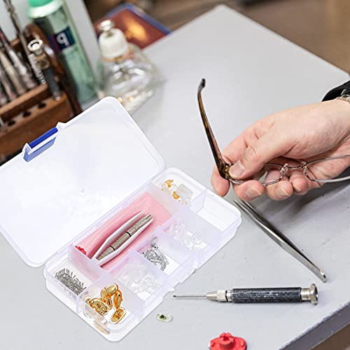 Angoily Kit de Reparação De Óculos Almofadas Nariz De Óculos Eyegalsses Parafusos Tweezer Set para Ó