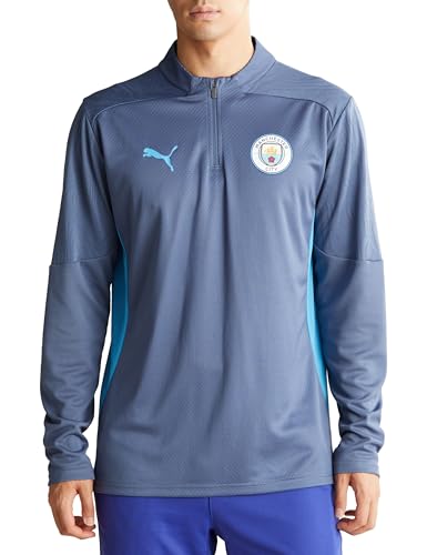 PUMA Manchester City Training Haut zippé 1/4, 24 couleurs automne/hiver bleu encre/bleu magique (12), Taille M