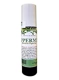 Peppermint Roll On Oil - 100% Pure Undiluted in a 11 ml Green Glass Roller Bottle (100% Pure Mentha Piperita Aromatherapy Grade Essential Oil)