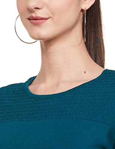 Image of Max Women Cotton Smocked Yoke Regular Fit Top