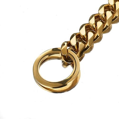 Collier anti-traction pour chiens en chaîne acier de 86 cm pour la sécurité des petits chiens