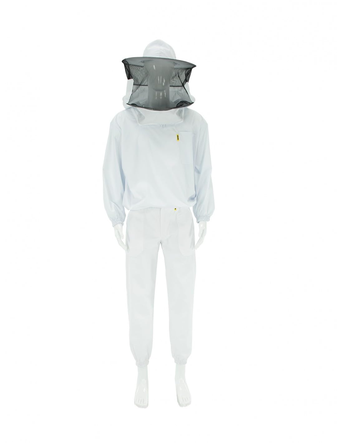 LYSON Imkerjacke Imkerbluse mit Hut Professionelle Imkerbekleidung Imkerbekleidung Imkerjacke mit Reißverschluss Professionelle Imkerbekleidung Schutzjacke Imkerei Bienen Weiß Größe XXXL