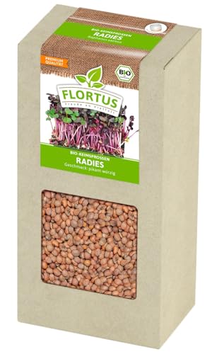 FLORTUS BIO Keimsprossen Radies | Gesunde & leckere Keimsprossen |...