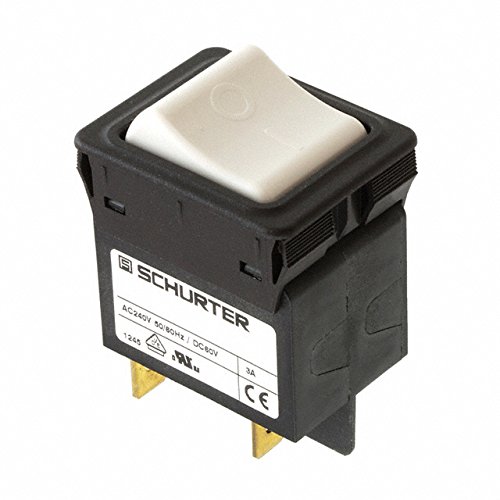 4435.0022, Circuit Breaker 2-P Thermal Overload 3A White QC Snap TA35 Series
