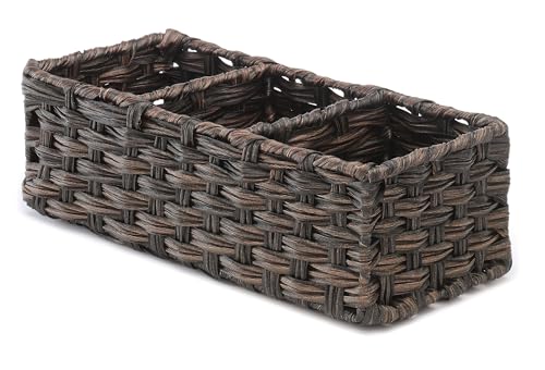 Whitmor 6 Pack Split Rattique Tank Topper Driftwood, Brown