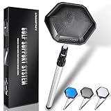 CHAMPKEY Professional Golf Travel Bag Support Rod - Sturdy Aluminum Alloy Golf Support System - Rubber Top Cover Golf Support Stick (Black)