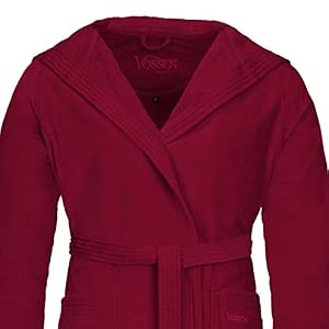 Vossen Damen & Herren Bademantel Texas Rubin, l
