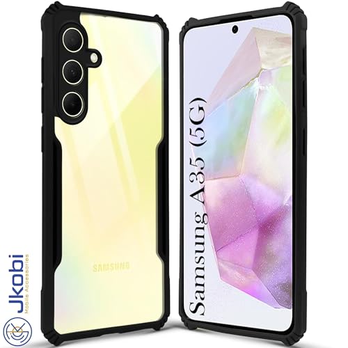 Image of Jkobi Back Case Cover for Samsung Galaxy A35 5G (Shockproof with Polycarbonate Clear Panel | Professional Black)
