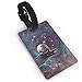 Produktbild Ewtretr Gepäckanhänger for Travel Cat In Outer Space In Suit Luggage Tags Bags Travel Labels for Baggage Suitcase ID Unisex