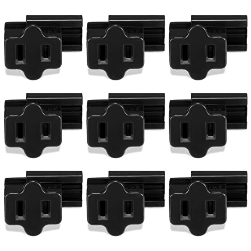10 Pieces Christmas Slip Plug Holiday Lighting Outlet Male Black Plug Zip Plug Vampire Plugs Slide Plug Gilbert Plug for Christmas Light (SPT-1 Female Slide Together Plug)