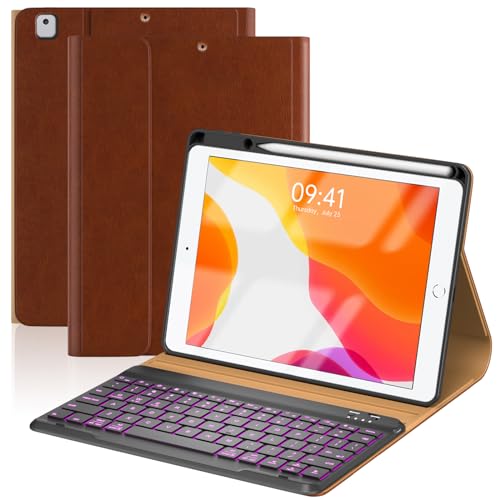 Saltburn Leather Keyboard Case For Ipad 9Th/8Th/7Th Generation With 10.2 Inch cover