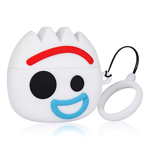 Jowhep Custodia per AirPods Pro Protettiva in silicone morbido AirPod Pro Cover Cartone Pelle carina Ragazze Bambini Design Conchiglia Accessori Portachiavi Moda Divertente Air Pods Custodie