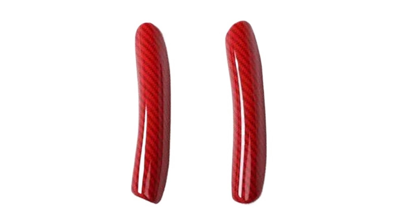 CFCKHPTHAZ Interior Styling Cover Car Interior Door Handle Grab Decoration Strips Trim Styling for TT 2008 2009 2010 2011 2012 2013 2014(Carbon Fiber Red)