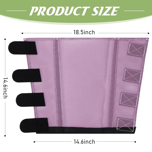 Image of Set of 8 Mesh Fly Boots for Horse Breathable Mesh Horse Boots Protective Loose Wraps Adjustable for Preventing Legs Reduces Flies and Mosquitoes Bites