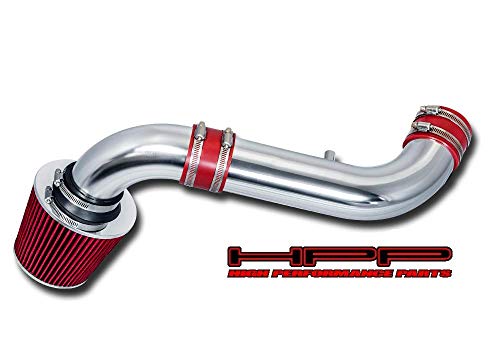 High Performance Parts Short Ram Air Intake Kit & Red Filter Combo Compatible for 02-07 Dodge Ram 1500 3.7L 4.7L 03-07 Ram 1500 2500 3500 5.7L Engine