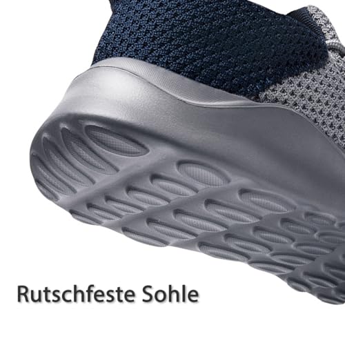 Image of DLWKIPV Womens Walking Running Shoes Tennis Slip On Sneakers Gym Workout Sport Lightweight Breathable Mesh Comfortable Casual Gray 9