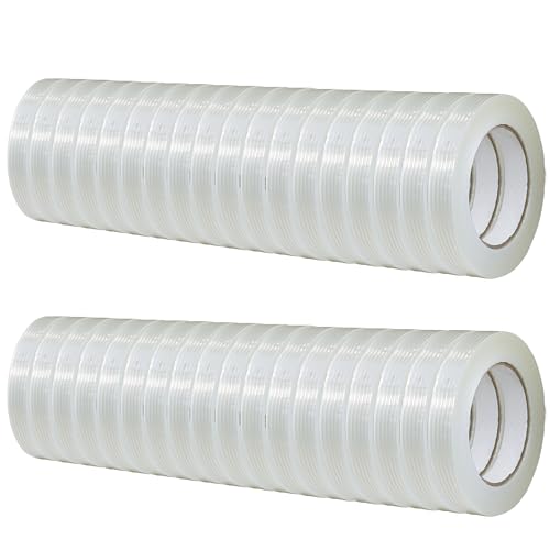 Image of GGR Supplies FIL-795 Mono /Uni-Directional Fiberglass Reinforced Super Resistant Heavy Duty Commodity Grade Filament Strapping Tape: 3 /4 in. Wide x 60 yds. (5.5 Mil) (Pack of 48)