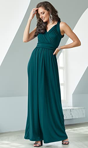 Image of KOH KOH Womens Long Sleeveless Flowy Bridesmaid Cocktail Evening Gown Maxi Dress
