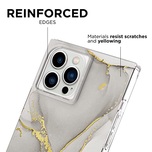 Case-Mate - BLOX Rechteckige Schutzhülle für iPhone 13 Pro Max - Slim - Leicht - 3 Fuß Fallschutz - Nebelmarmor