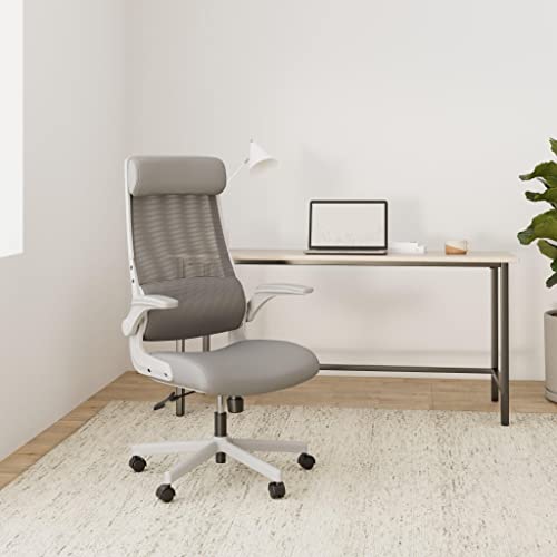 Bürostuhl Weiß von Melokea – Ergonomischer Schreibtischstuhl mit Kopfstütze