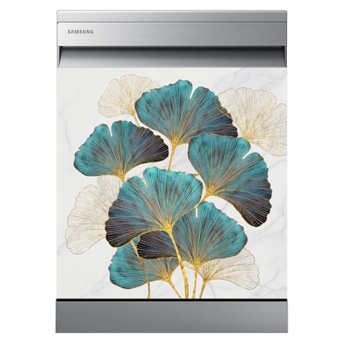 Stickers Lave vaisselle - Feuilles 3617681236597 - Adhésif + Protection MATE - 60x60 cm