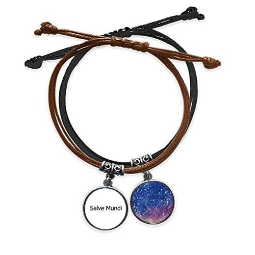 Bestchong Hej värld latin art deco gåva mode armband rep hand kedja läder stjärnhimmel armband