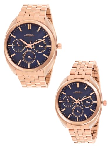 Image of French Connection Analog Blue Dial Couple's Watch| Pair Watch|-FCN0113RGM