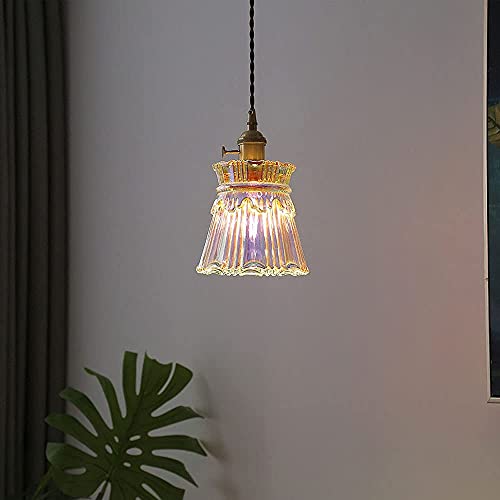 Lámpara colgante de vidrio ajustable para iluminar mesas de salón oscuras con elegancia 4
