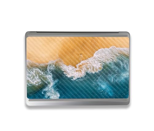 Image of MightySkins Carbon Fiber Skin Compatible With Microsoft Surface Laptop Studio 2 (2023) Full Wrap Kit - Sea And Sand | Protective, Durable Textured Carbon Fiber Finish | Easy To Apply | Made in the USA