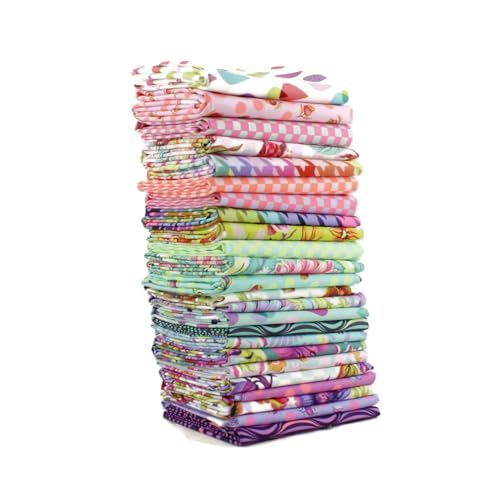 Untamed Fat Quarter Bundle (24 Pieces) by Tula Pink for Free Spirit 18 x 21 inches (45.72 cm x 53.34 cm) Fabric cuts DIY Quilt Fabric