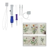 Kit increíble, una aguja de perforación ajustable, tres agujas de diferentes tamaños, cuatro enhebradoras y una aguja extra para satisfacer una variedad de necesidades.