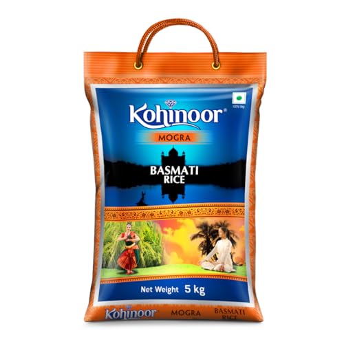 Image of Kohinoor Mogra Rice 5Kg | Premium Mogra Rice | Long Grains & Rich Aroma | Ideal for Daily Meals | Pack of 1