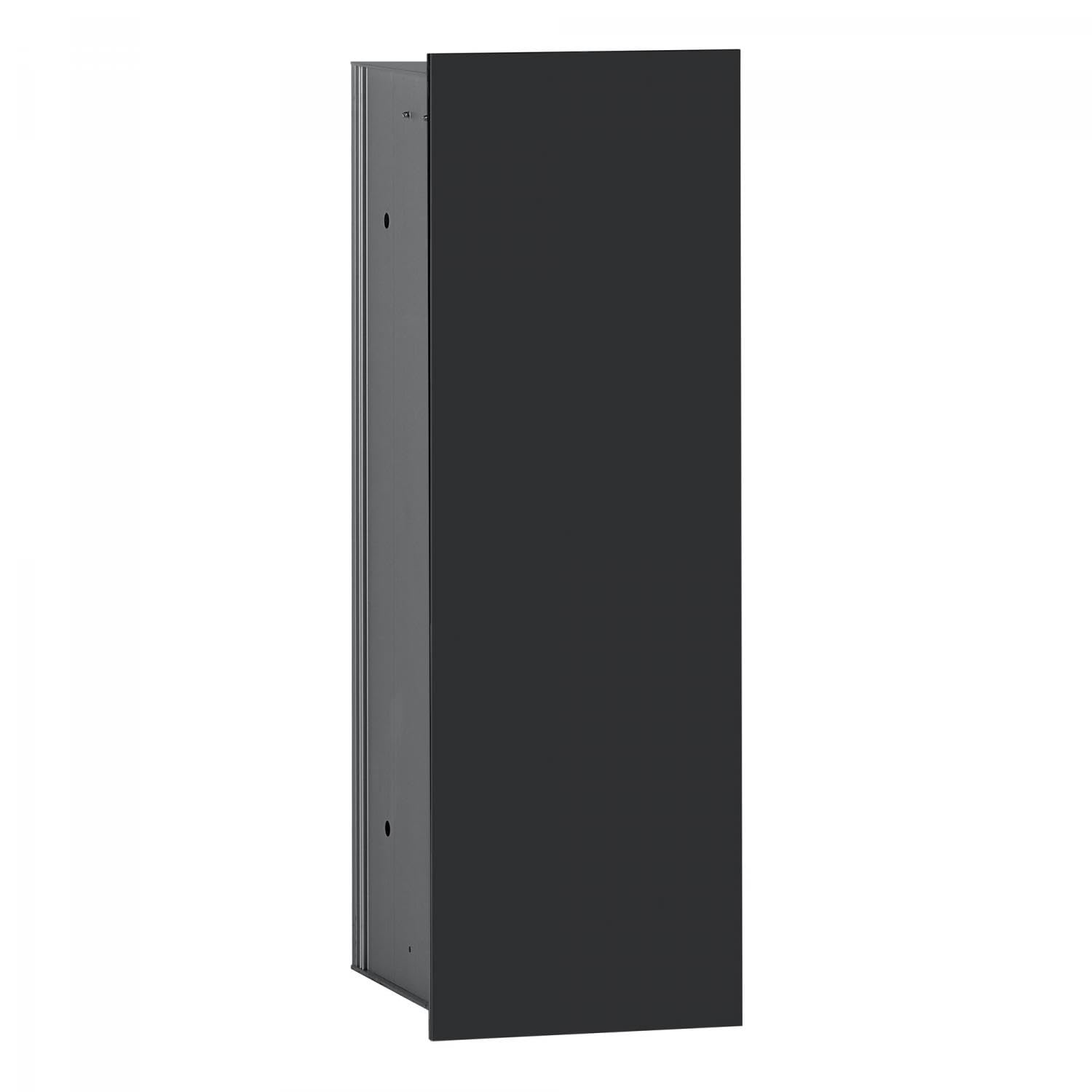 Emco Asis 2.0 973427531 Flush-Mounted Bathroom Cabinet for Toilet Brush Glass Black Built-in Cupboard Door Hinge Selectable