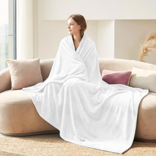 CozyLux Kuscheldecke Flauschig Decke 230x270 cm Weiß – Ansicht 3