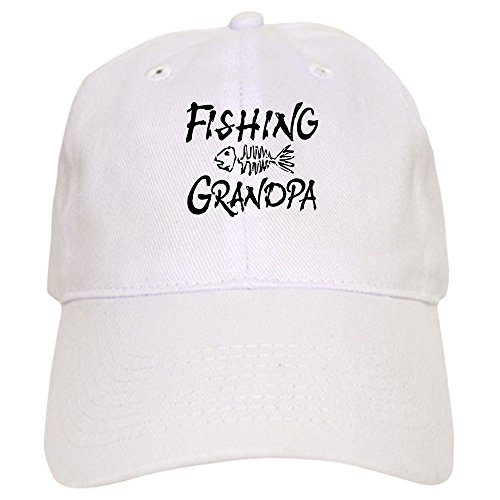 CafePress Fishing Grandpa Cap Unique Adjustable Baseball Hat White