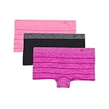 C9 Champion Girls' Seamless Boyshort, Gabby Pink Heather-Ebony-Raspberry Shock Heather, XL