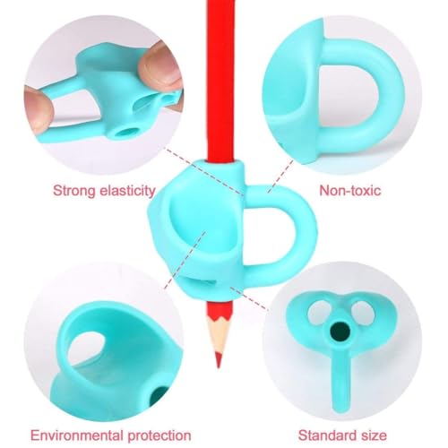 Image of MAPPERZ Children Pencil Holder Writing Aid Grip Trainer /Ergonomic Training Pen Grip Posture Correction Tool for Kids (3)