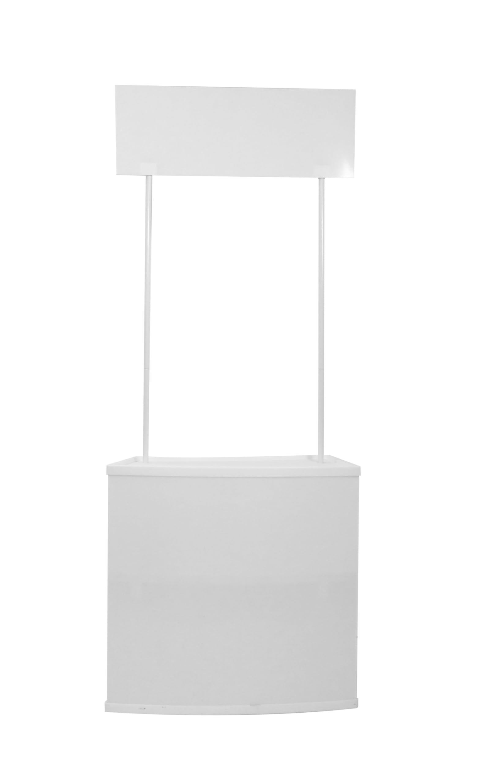 Generico ALLSIGN! BANCO BANCHETTO DESK PROMOZIONALE ESPOSITIVO, STAND FIERA, ESPOSIZIONE MOD ECO, Stampa non compresa Banchetto promozionale in PVC, con crowner. Dimensioni 80x208x44 cm. Smontabile