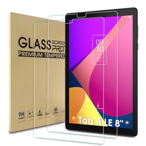 WD&CD 2 Pack Screen Protector Compatible with TCL Tab 8 LE 8/Tab 8v/Tab 8 SE/Tab 8 Plus/Tab 8 Wifi, Tempered Glass Film Replacement for TCL Tab 8 LE 8 Inch?Anti Scratch ??Anti Bubble??High Definition?