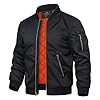 TACVASEN Men’s Jackets-Bomber Jacket Fall Winter Warm Windbreaker Full Zip Casual Padded Coats