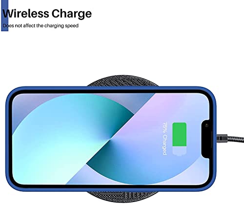 Image of Compatible with iPhone 14 Plus Silicone Case, Slim Shockproof Protective Cover, Drop Protection and Camera Protection, MagSafe Compatible, Soft Microfiber Lining Inside (Royal Blue)