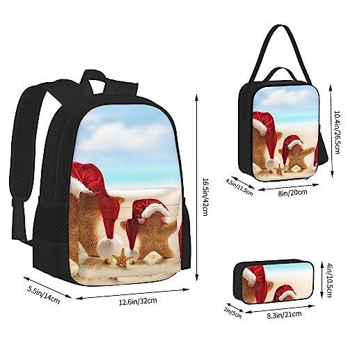 Sac à dos plage Merry Christmas Beach OUSIKA noir pour organisation - 4
