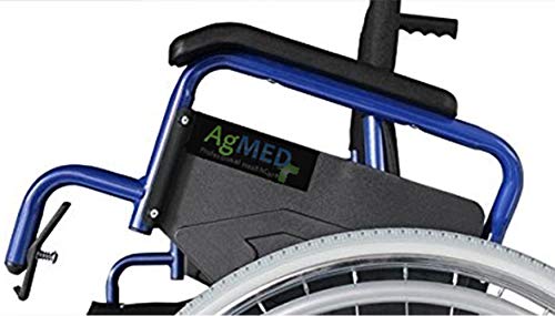 Lichte inklapbare rolstoel met zithoogte 46 cm – kinderwagen voor handicap en senioren Agily Evolution armleuningen en voetsteunen afneembaar veiligheidsgordel 24 maanden garantie - Afbeelding 3