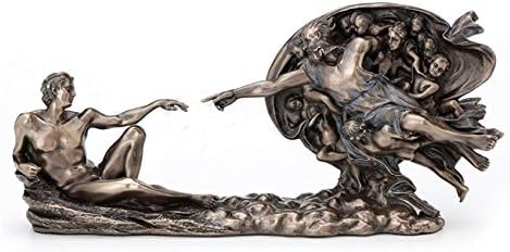 Veronese 10.5" Genesis The Creation of Adam Statue God and Man Bronze Sculpture